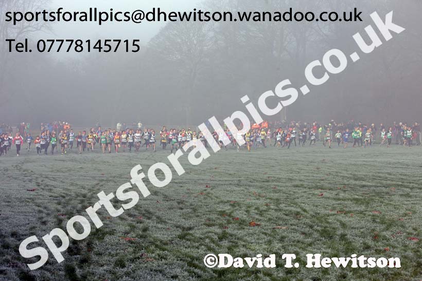 Boys and Girls under-11s, European Cross Country Trials, Sefton Park, Liverpool. Photo: David T. Hewitson/Sports for All Pics